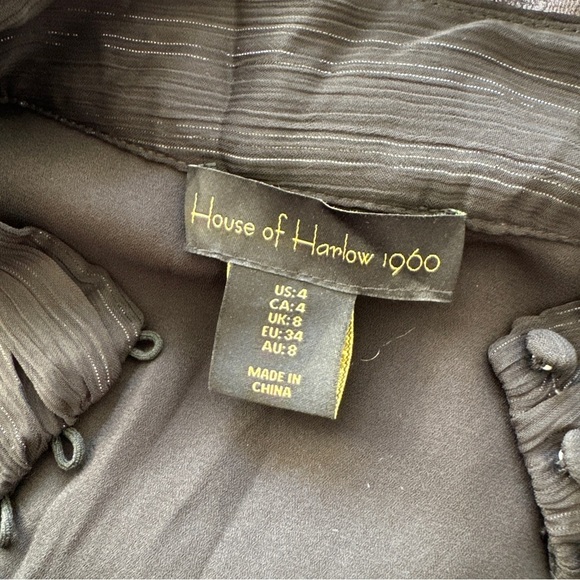 HOUSE OF HARLOW 1960 • Ruched Mini Dress in Black - Picture 13 of 16